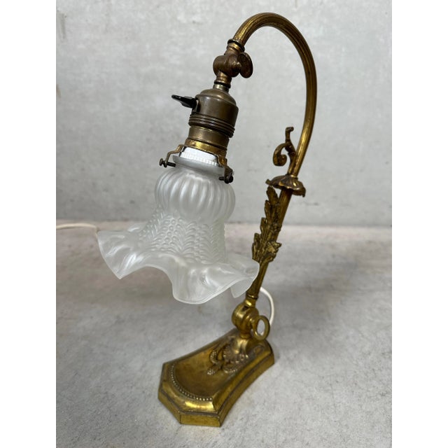 Art Nouveau Table Lamp in Brass For Sale - Image 12 of 12