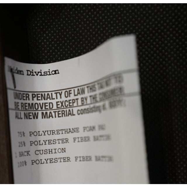 Ethan Allen Contemporary MCM Mid Century Modern Wood Framed Upholstered Lounge Chair 220084-001 For Sale - Image 9 of 12