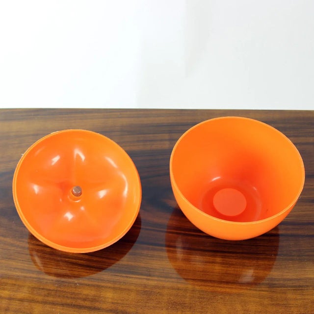 Orange Plastic Apple Box, Czechoslovakia, 1970s For Sale - Image 4 of 8