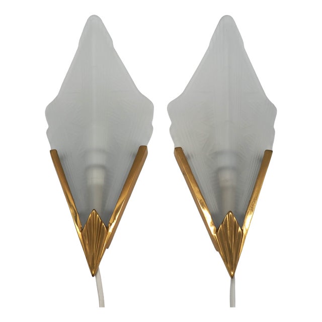 Brass Wall Lamps from Ikea, Sweden, 1990s, Set of 2 For Sale