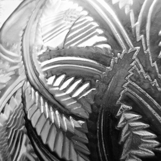 Lalique France Pinsons Crystal Centerpiece Bowl With Frosted Finches 9.125" For Sale - Image 10 of 18