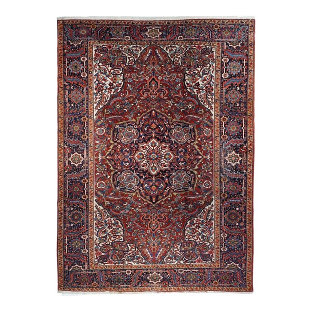 Vintage Heriz Rug 8'2'' X 11'7'' For Sale