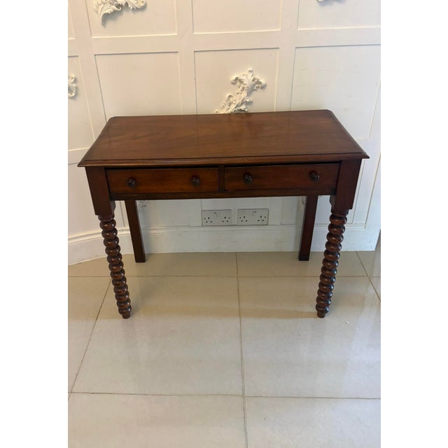 Antique Georgian Mahogany Side Table with Barley Twist Legs, 1830 For Sale - Image 3 of 13
