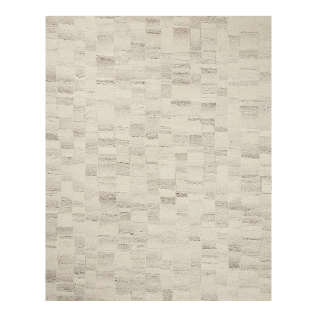 Amber Lewis x Loloi Rocky Ivory / Silver 3'-6" x 5'-6" Accent Rug For Sale