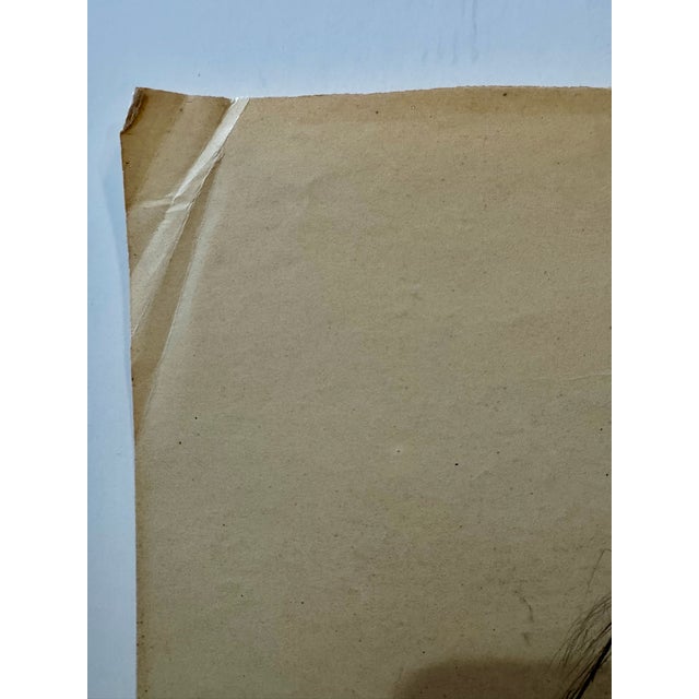 1950s Henry Emil Salloch Original Watercolor on Paper Seated Female Nude Figure. For Sale - Image 4 of 7
