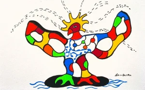 1993 Niki De Saint Phalle Oiseau De Feu Blanc Screen Print
