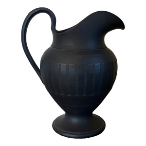 Antique Early 19th Century George III Shorthose & Co. Black Basalt Ewer or Pitcher