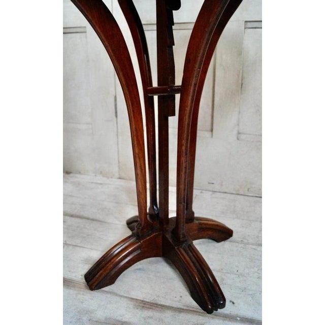 Antique Oak Adjustable Ratchet Candle Stand Table, 1820 For Sale - Image 3 of 5