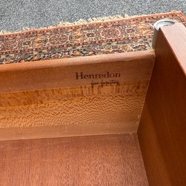 1960s Henredon French Louis XVI Golden Walnut Side Table With Fluted Drawer For Sale In Philadelphia - Image 6 of 12