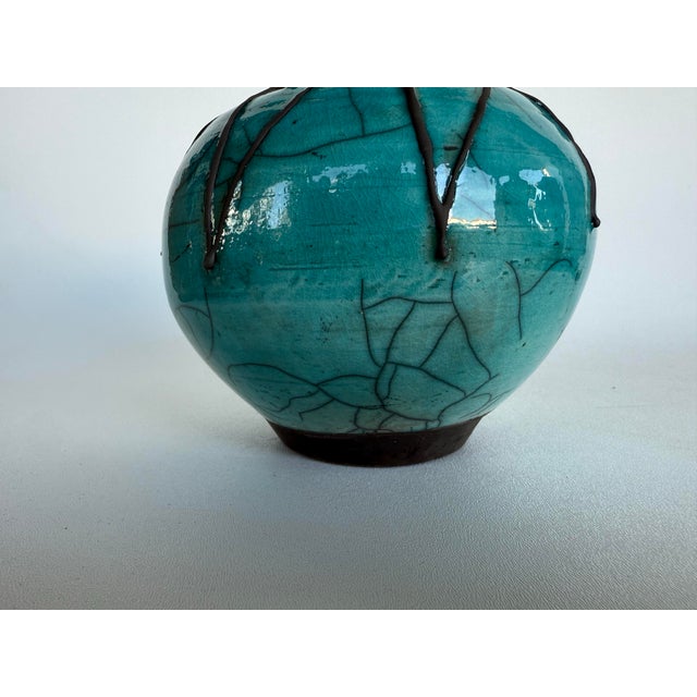 Ceramic 1980's Glazed Studio Pottery Vase Signed For Sale - Image 7 of 9