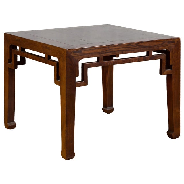 Chinese Qing Dynasty Period 19th Century Side Table with Humpback Style Apron For Sale - Image 12 of 12