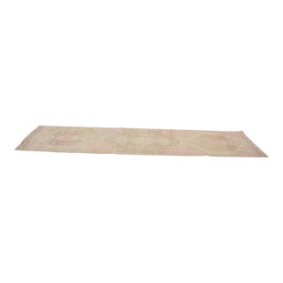 1960s Handmade Oushak Hallway Decor Runner For Sale