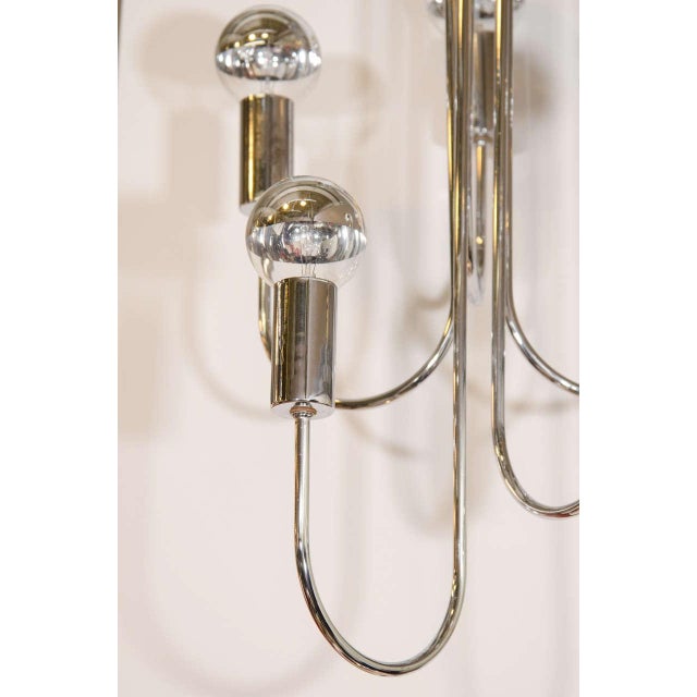 Gaetano Sciolari Gaetano Sciolari Style Chrome 5-Branch Chandelier For Sale - Image 4 of 6