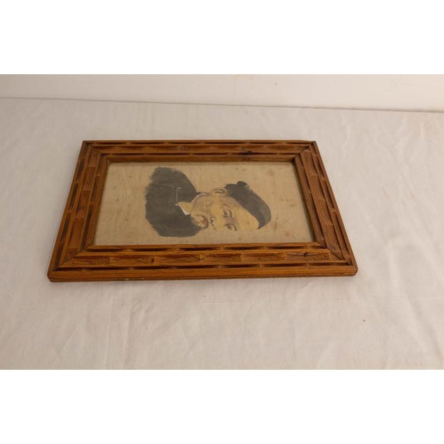 Cream Vintage Silk Painting of Vietnamese Man, 1960s For Sale - Image 8 of 10