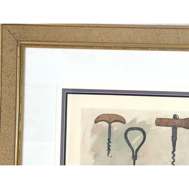 1990s Charles Leanard-“Corkscrews”-Hand Colored Etching, Hand Signed –1995 96s, Framed For Sale - Image 4 of 8