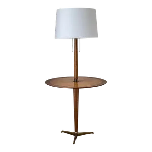 1950s Edward Wormley for Dunbar Floor Lamp with Round Table