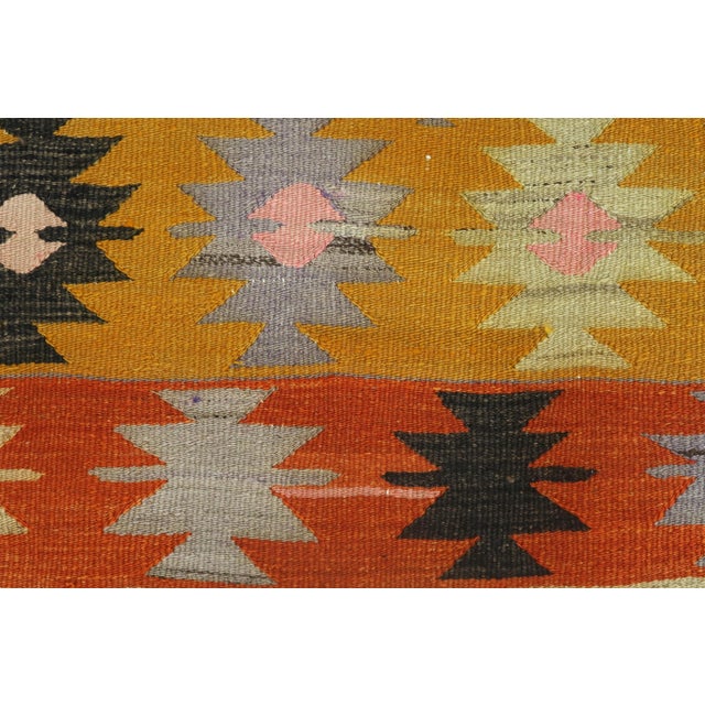 Vintage Turkish Kilim Rug-5′2″ × 9′1″ For Sale - Image 9 of 13