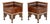 Pair of Syrian Bone Inlay Walnut Corner Chairs For Sale