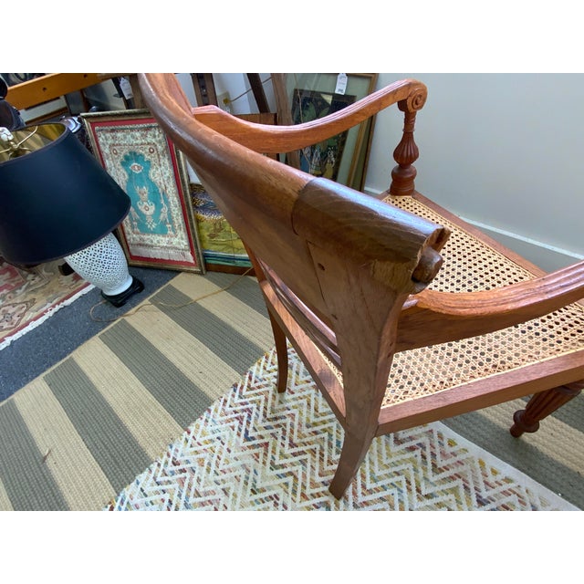20th Century Handcrafted British Colonial Raffles Style Teak Armchairs - Set of 2 For Sale - Image 14 of 18