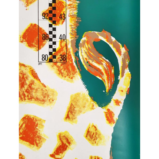 Wood Mid-Century Modern Children's Height Chart with Giraffe, 1960s For Sale - Image 7 of 11