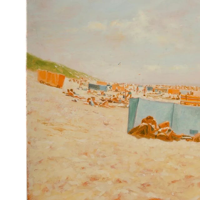 Early 20th Century European Beach Scene Oil Painting by Willem Helfferich For Sale In Philadelphia - Image 6 of 13