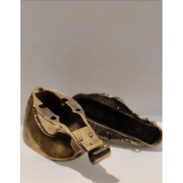 1960s 1960s Ted Arnold Ltd. Brass Tone Metal Horse Head Tape Dispenser For Sale - Image 5 of 10