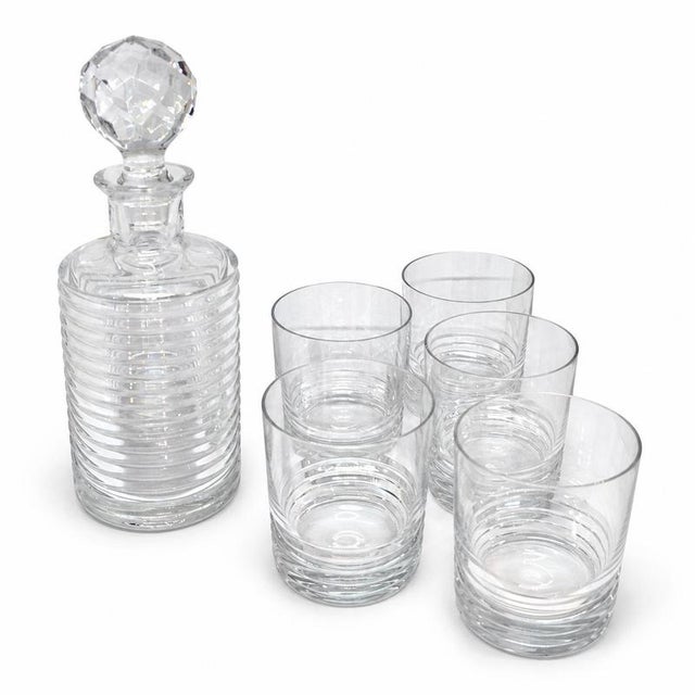Crystal Whisky Bottle and Glasses from Baccarat, Set of 6 For Sale - Image 9 of 9