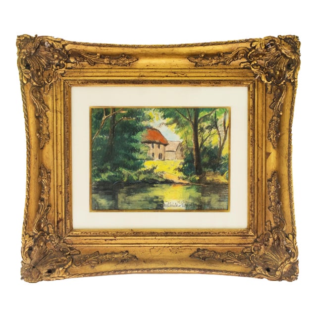 Early 20th Century Paul-Emile Pissarro - Le Champ De Prommiers, Pastel For Sale