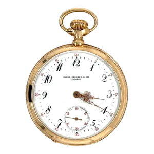 Antique Patek Philippe Pocket Watch 258729 in 18k Gold With Arabic Numerals
