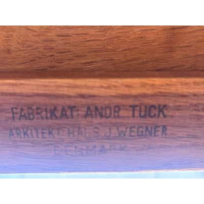 Andreas Tuck Hans J. Wegner Model 305 Drop-Leaf Desk, Oak & Teak, 1960 For Sale - Image 4 of 17