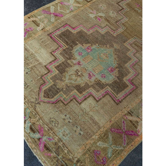 Brown Turkish Vintage Rug 4'3" x 12' #20817 For Sale - Image 8 of 8