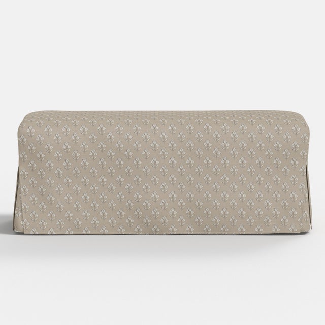 Not Yet Made - Made To Order Stoffer Home x Cloth & Company Lindy Slipcover Dining Bench in Francie Floral Tan For Sale - Image 5 of 5