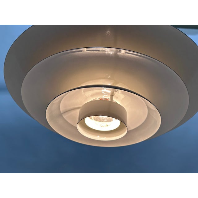 Modern Large Modern Danish Hanging Lamp with Spherical Aluminum Lampshade, 1980s For Sale - Image 3 of 18