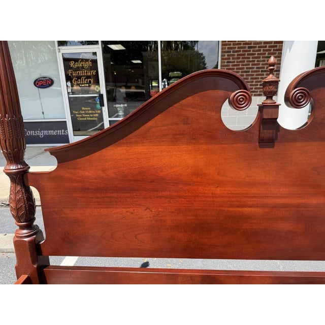 Vintage King Size Cherry Bed Frame by Y&j Furniture For Sale In Raleigh - Image 6 of 18