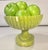 Vintage Hollywood Regency Plaster Pedestal Bowl by Milano With Green Apples-Set of 9 For Sale - Image 4 of 11