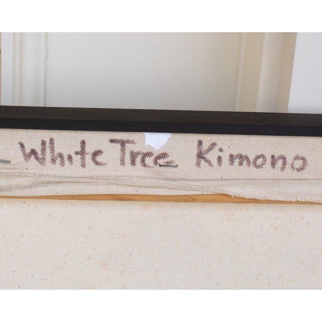 White White Tree Kimono” Abstract Acrylic and Enamel on Canvas Painting by Martha Kaplan For Sale - Image 8 of 9