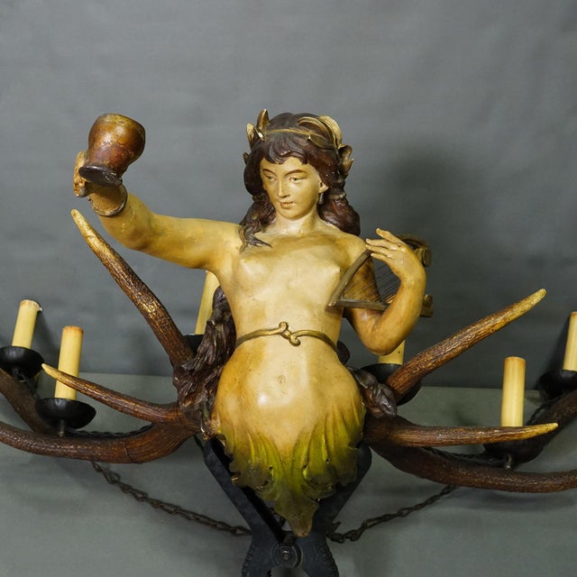 Antique Lusterweibchen of a Mermaid Ca. 1900 For Sale - Image 9 of 10
