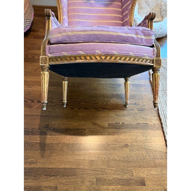 Late 20th Century Purple Reign Wing Chair For Sale - Image 5 of 6