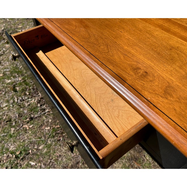 Ethan Allen Ladies Writing Desk Hitchcock Style Harvest Stencils For Sale In Providence - Image 6 of 11