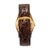Vintage Rolex Day Date 36mm 18038 Spanish Wood Dial Brown Leather 18k Gold Watch For Sale In Houston - Image 6 of 10