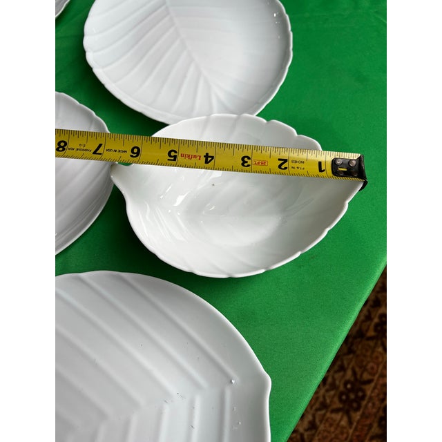 1970s Collection of Milk Glass Leaf Design Serving Dishes- Set of 14 For Sale In Atlanta - Image 6 of 12