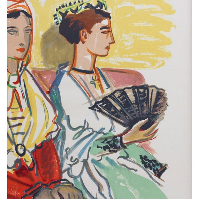 Vintage French Exhibition Poster by Yves Brayer for Galerie Isy Brachot Brussels, 1964 For Sale - Image 9 of 15