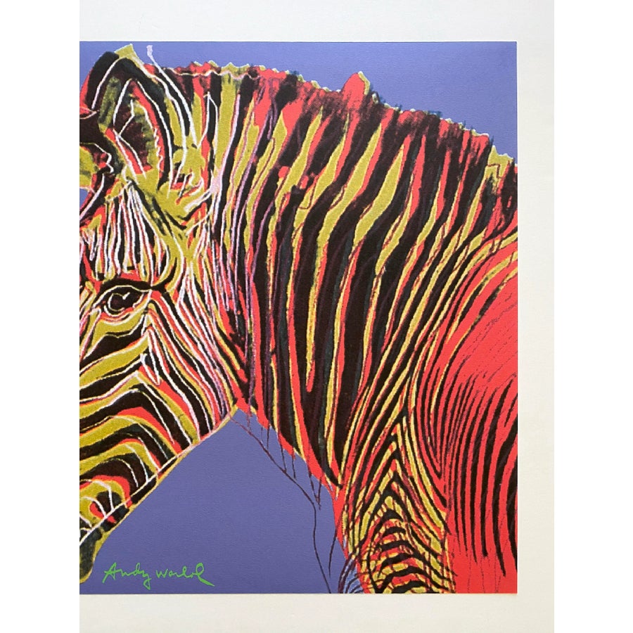 絵画 Zebrappy Andy Warhol, Grevy's Zebra, Endangered Species Series, 1983