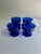 Mid 20th Century Set of 4 Colony Glass Co. Crown Cobalt Blue Pedestal Dishes For Sale - Image 16 of 16