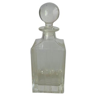 Baccarat Style Crystal Whiskey Decanter, France, 1900s For Sale
