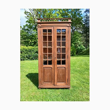 Wood Antique Fir Bookcase, 1900 For Sale - Image 7 of 7