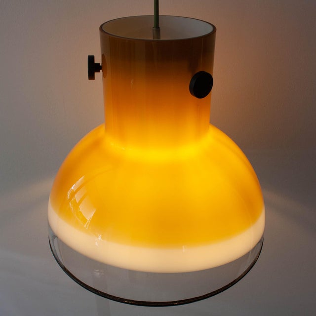 Brown Glass Pendant Light from Peill & Putzler, Germany, 1970s For Sale - Image 11 of 18