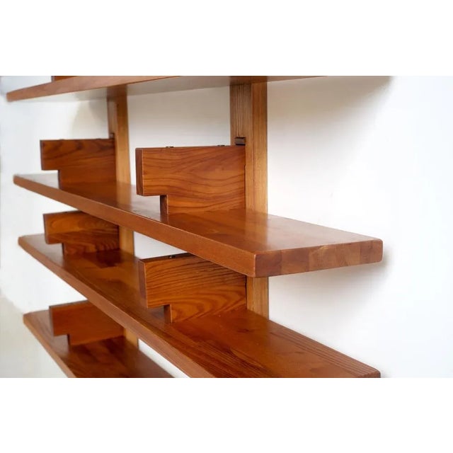 Brown Model B17B Wall Unit by Pierre Chapo, France, 1960s For Sale - Image 8 of 12