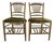Antique Italian Faux Bamboo Gilt Wood Accent Chairs With Green Velvet Upholstery – A Pair Description: For Sale