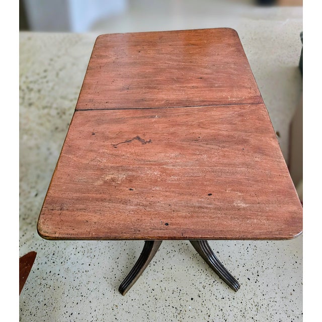 Traditional Antique Georgian Regency Period Mahogany Table Generally Used for Tea or Wine Service For Sale - Image 3 of 6